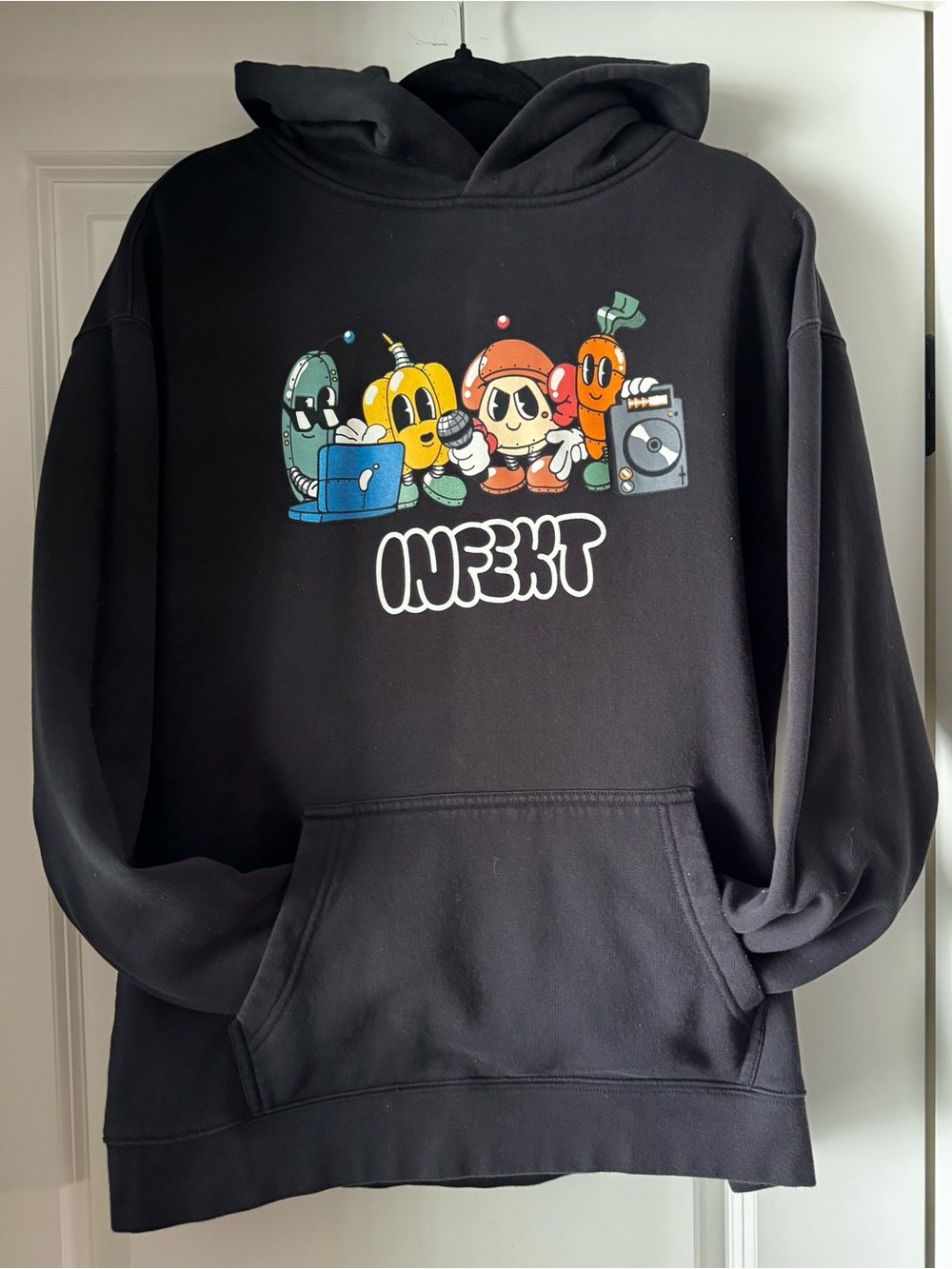 INFEKT Black Graphic Hoodie
